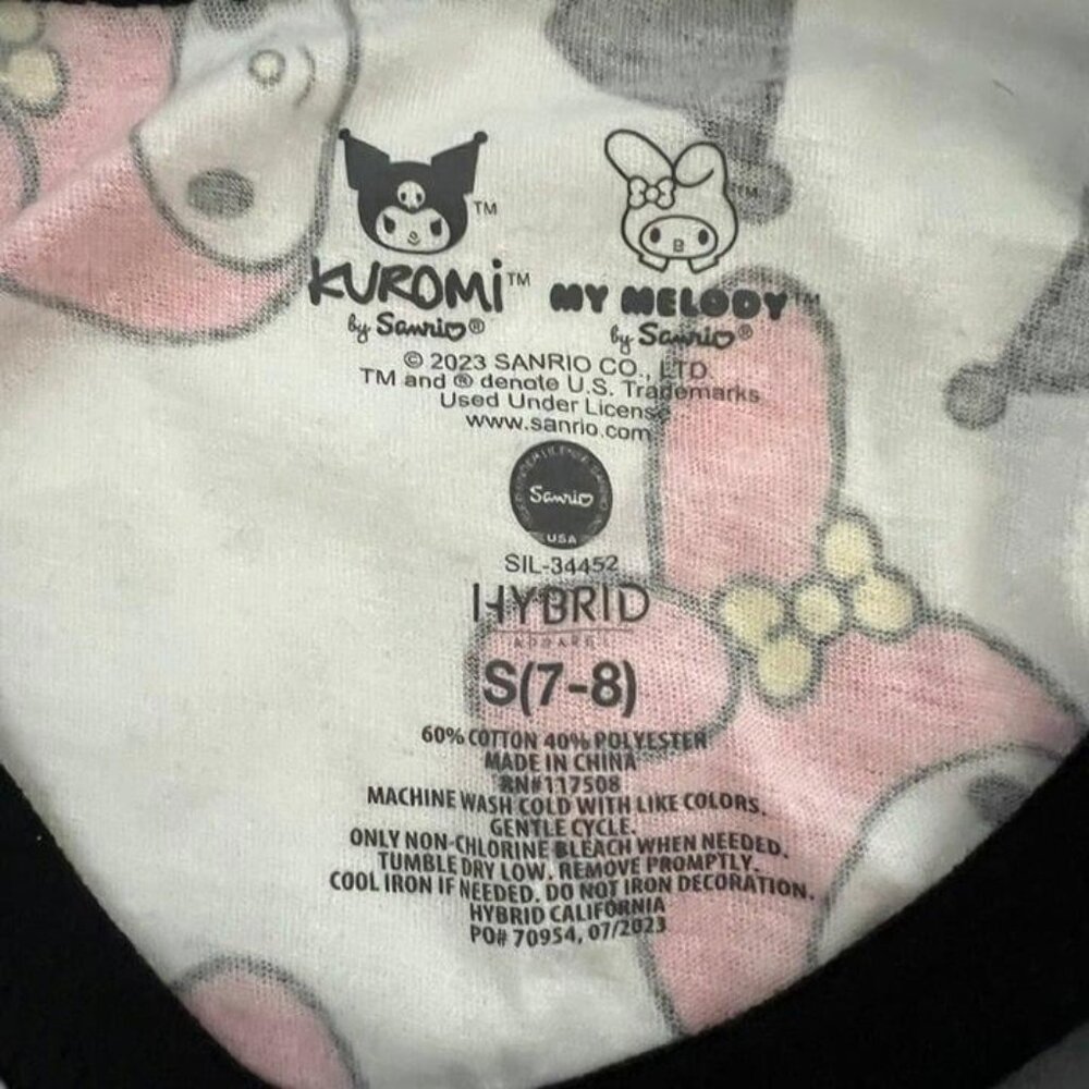 Kuromi My Melody T Shirt Size Small (7-8) - Picture 2 of 2
